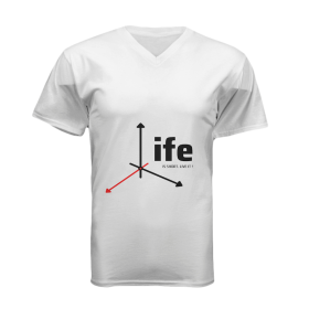 Life is short, live it - Short  sleeve V-neck tshirt