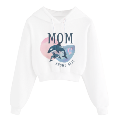 Mom knows best - crop top hoodie