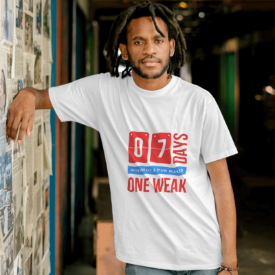 7 days without a pun makes one weak - short sleeve tshirt