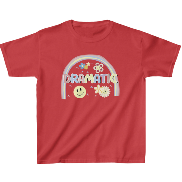 Floral Dramatic Kids' Classic Fit T-Shirt - Funny Saying Apparel - Gift for Kids - Image 5