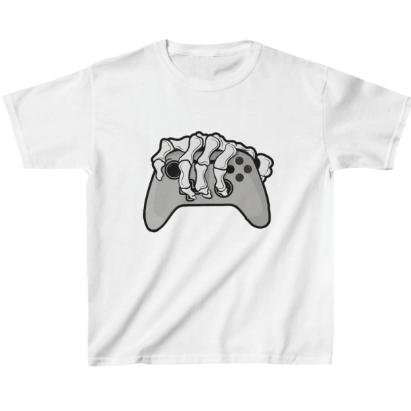 Gamer Skeleton Kids' T-Shirt - Gaming Motif Clothing - Skeleton Print - Image 5