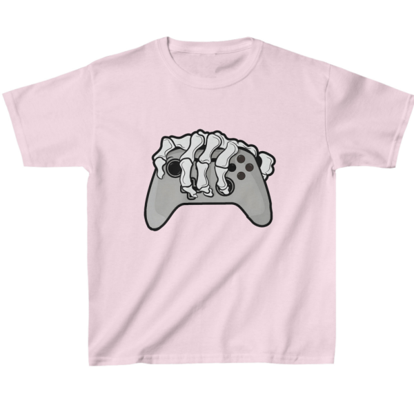 Gamer Skeleton Kids' T-Shirt - Gaming Motif Clothing - Skeleton Print - Image 3