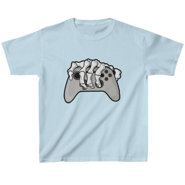 Gamer Skeleton Kids' T-Shirt - Gaming Motif Clothing - Skeleton Print - Image 4