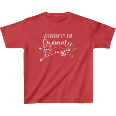 Apparently I'm Dramatic Cat Kids' T-Shirt - Funny Dramatic Print Apparel - Kids Stuff