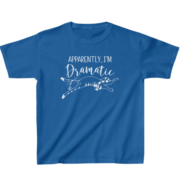 Apparently I'm Dramatic Cat Kids' T-Shirt - Funny Dramatic Print Apparel - Kids Stuff - Image 4