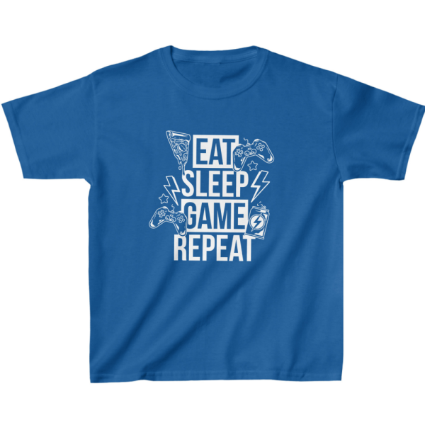 Eat Sleep Game Kids' T-Shirt - Kids' Gaming Stuff - Gaming Print Clothing - Image 5