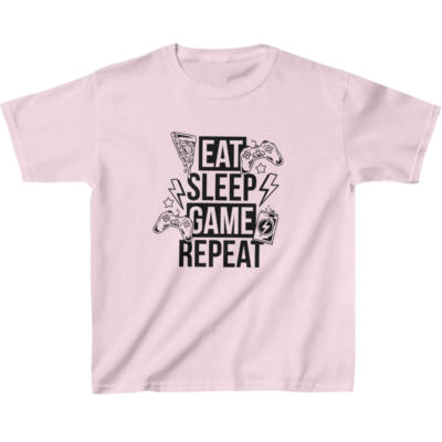 Eat Sleep Game Kids' T-Shirt - Kids' Gaming Stuff - Gaming Print Clothing