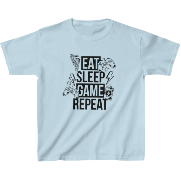 Eat Sleep Game Kids' T-Shirt - Kids' Gaming Stuff - Gaming Print Clothing - Image 6