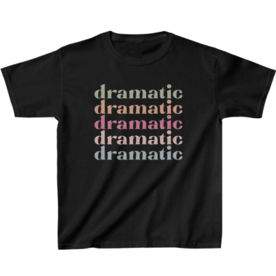 Retro Dramatic Kids’ Classic Fit T-Shirt – Dramatic Fan Apparel – Funny Dramatic Motif Apparel