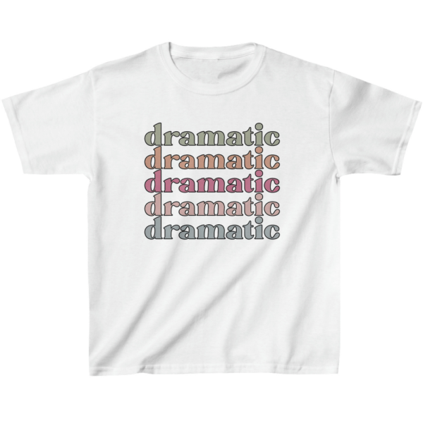 Retro Dramatic Kids’ Classic Fit T-Shirt – Dramatic Fan Apparel – Funny Dramatic Motif Apparel - Image 6