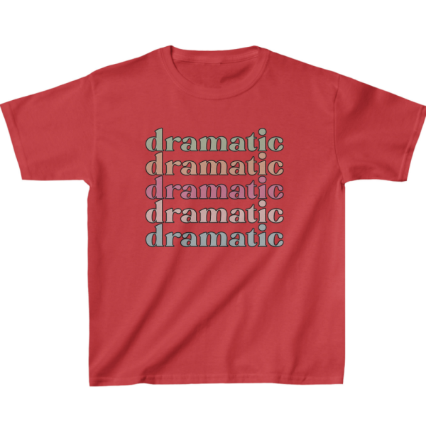 Retro Dramatic Kids’ Classic Fit T-Shirt – Dramatic Fan Apparel – Funny Dramatic Motif Apparel - Image 5