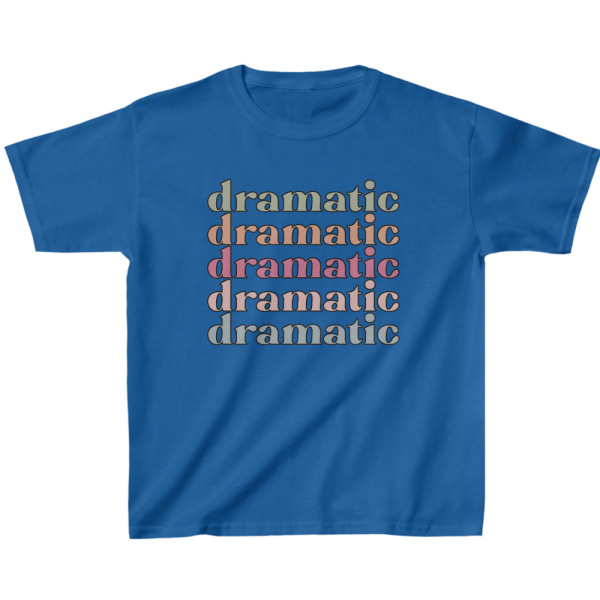 Retro Dramatic Kids’ Classic Fit T-Shirt – Dramatic Fan Apparel – Funny Dramatic Motif Apparel - Image 4