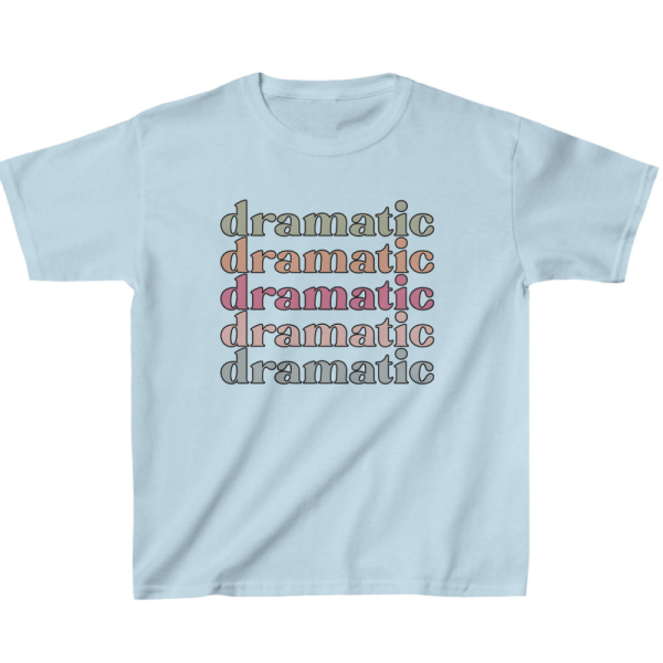 Retro Dramatic Kids’ Classic Fit T-Shirt – Dramatic Fan Apparel – Funny Dramatic Motif Apparel - Image 2