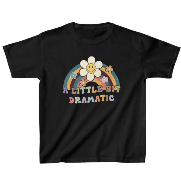 Funny a Little Bit Dramatic Kids' T-Shirt - Dramatic Motif Present - Dramatic Print Gift - Image 6