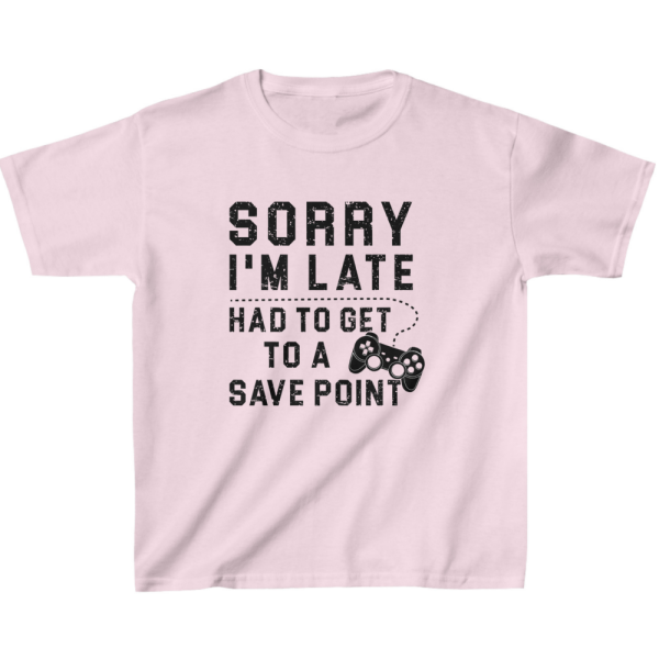 Sorry I'm Late Kids' Classic Fit T-Shirt - Kids' Gaming Clothing - Funny Gaming Lover Gift - Image 6