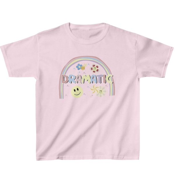 Floral Dramatic Kids' Classic Fit T-Shirt - Funny Saying Apparel - Gift for Kids - Image 2