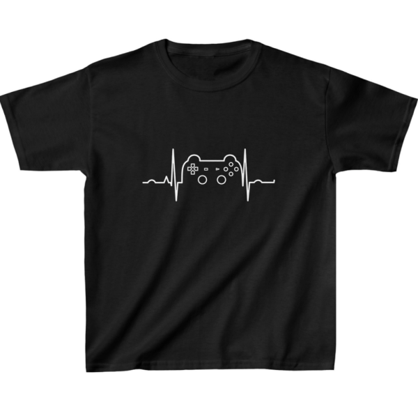 Video Game Heartbeat Kids' T-Shirt - Gaming Design Gift Ideas - Geek Clothing - Image 2