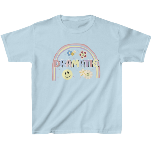 Floral Dramatic Kids' Classic Fit T-Shirt - Funny Saying Apparel - Gift for Kids - Image 3
