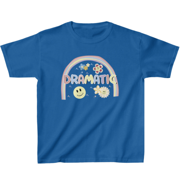 Floral Dramatic Kids' Classic Fit T-Shirt - Funny Saying Apparel - Gift for Kids - Image 4