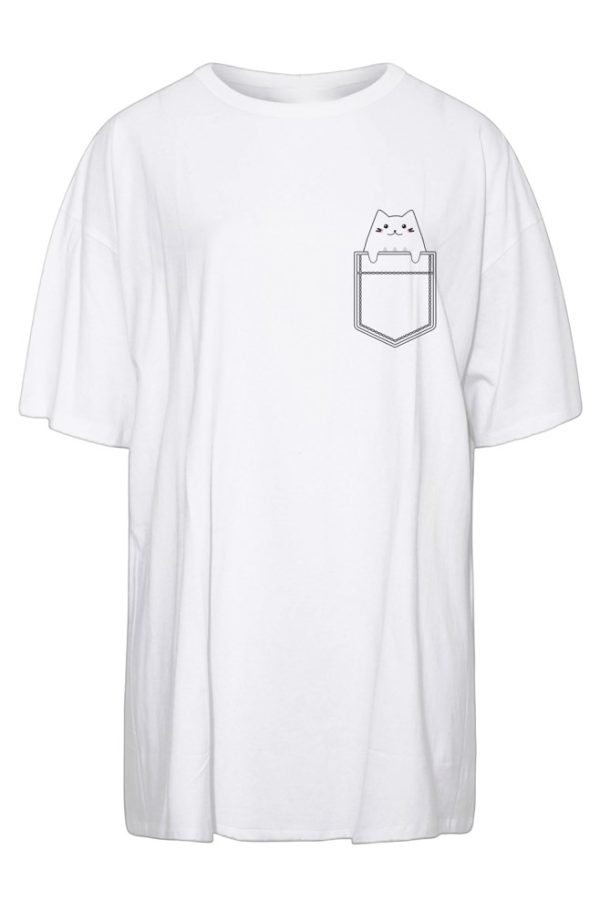 Pocket Cat Oversized Tee