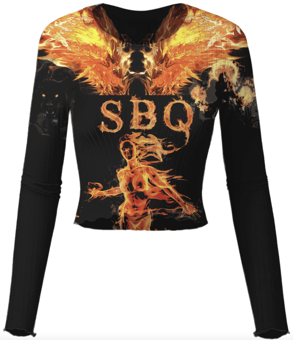 SBQ Women's long sleeve crop top