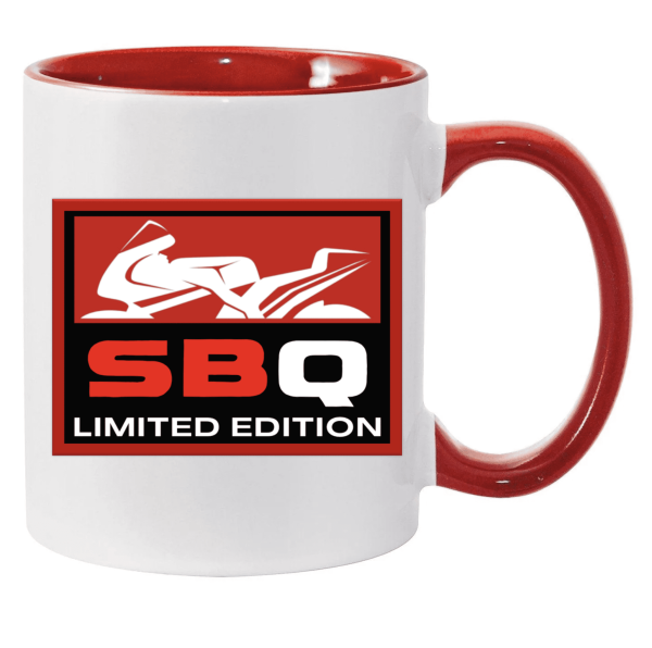 SBQ Two Tone Coffee Mug (Red and White) - Image 2