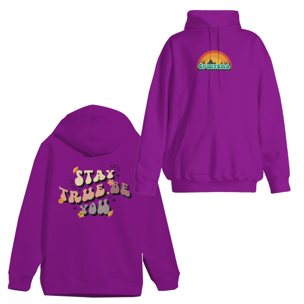 Unisex Groovana Hoodie Aesthetic Hoodie "Stay True, Be You" Retro Style Hoodie - Image 14
