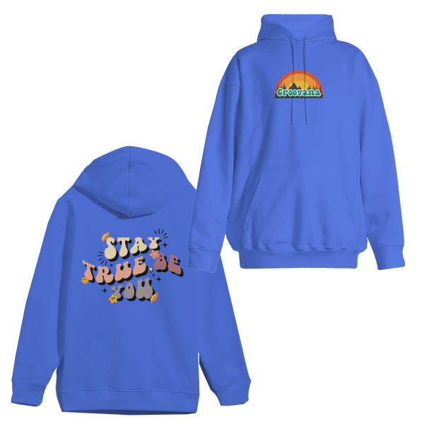 Unisex Groovana Hoodie Aesthetic Hoodie "Stay True, Be You" Retro Style Hoodie - Image 9