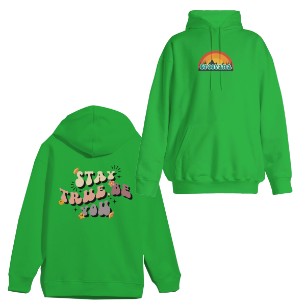 Unisex Groovana Hoodie Aesthetic Hoodie "Stay True, Be You" Retro Style Hoodie - Image 10