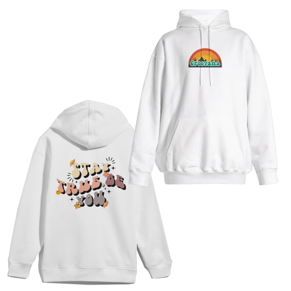 Unisex Groovana Hoodie Aesthetic Hoodie "Stay True, Be You" Retro Style Hoodie - Image 4