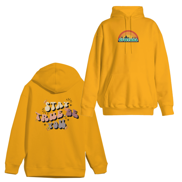 Unisex Groovana Hoodie Aesthetic Hoodie "Stay True, Be You" Retro Style Hoodie - Image 12