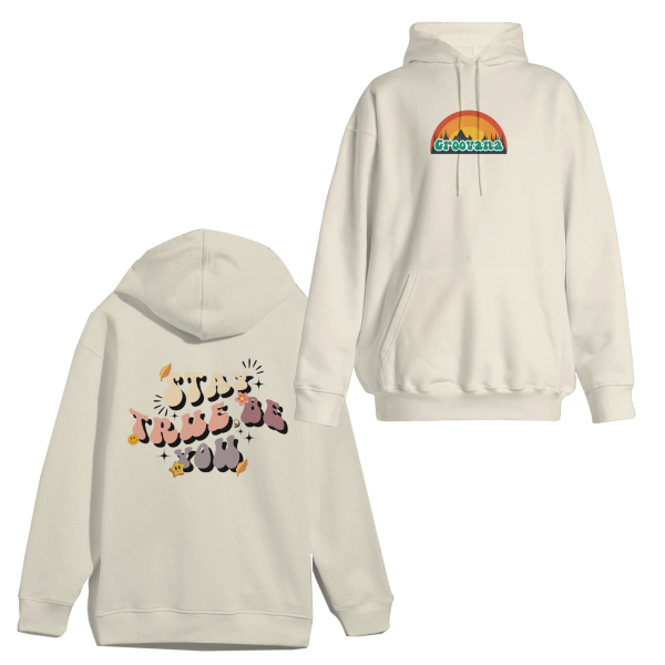Unisex Groovana Hoodie Aesthetic Hoodie "Stay True, Be You" Retro Style Hoodie - Image 5